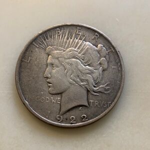 1922 Peace One Silver Dollar Liberty Coin